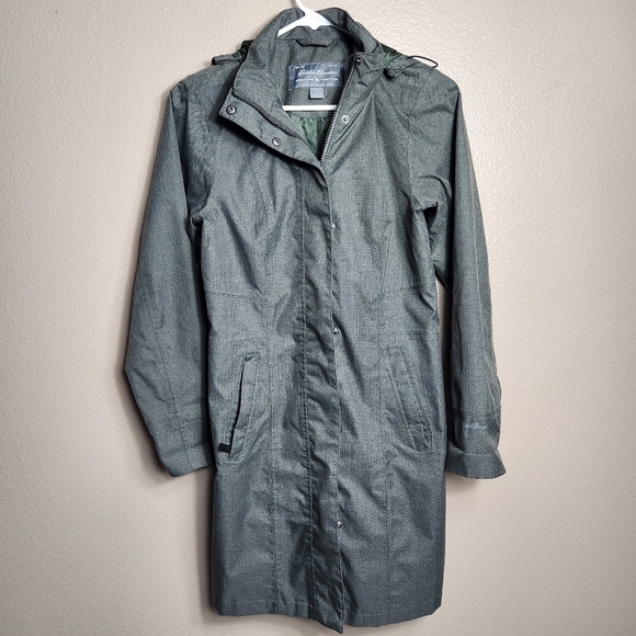 Eddie Bauer Jackets & Blazers - Eddie Bauer Womens Green Girl on the Go Waterproof Trench Coat-Size XS